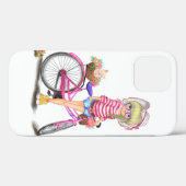 Fille avec coque iphone de vélo rose (Verso (horizontal))