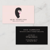 Fille avec des cils sur Carte de visite de beauté (Devant / Derrière)