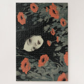 Fille avec des pavots Puzzle (Vertical)