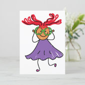 Fille Avec Grosses Lunettes Violet Robe Invitation