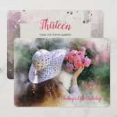 Fille avec invitation Bouquet (Devant / Derrière)