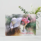 Fille avec invitation Bouquet (Debout devant)