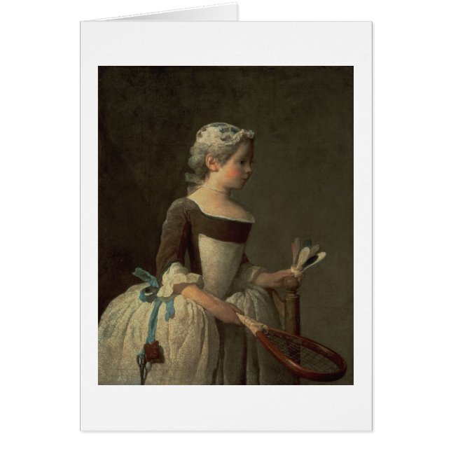 Fille avec la raquette et le volant (Devant)