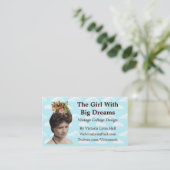 Fille avec les cartes de visite faits sur commande (Debout devant)