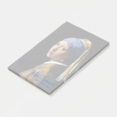 Fille avec les notes de post-it de boucle (Incliné)