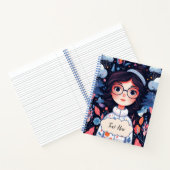 Fille avec lunettes Carnet spiral (Intérieur)