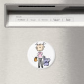 Fille avec Magnet de sac à dos (In Situ (Lave-vaisselle))