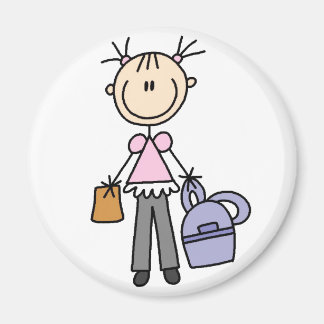 Fille avec Magnet de sac à dos