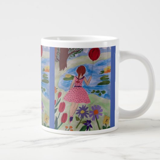 Fille Avec Mug Rouge Balloon (Droite)