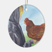 Fille avec ornement de poulet (Gauche)