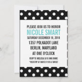 Fille avec parapluie Baby Shower Invitations (Dos)