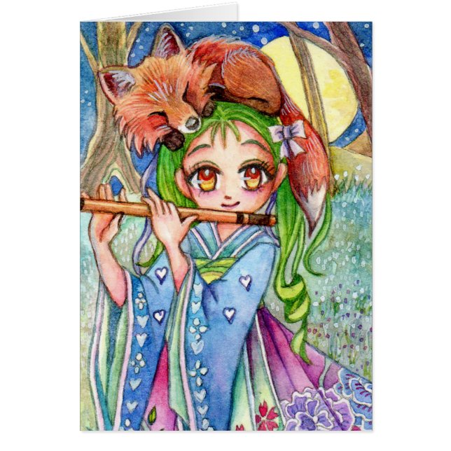 Fille avec Renard dormant (Devant)