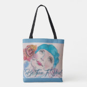 Fille avec Rose rouge Soyez fidèle à vous Sac four (Dos)