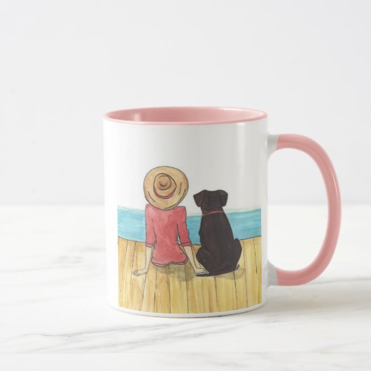 Fille avec sa tasse de chien (Droite)
