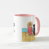 Fille avec sa tasse de chien (Devant droit)