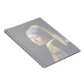 Fille avec un carnet de boucle d'oreille de perle (Côté Droit)