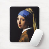 Fille avec un tapis de souris de boucle d'oreille (Avec souris)