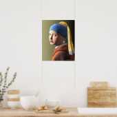 Fille avec une affiche d'oreille perle (Cuisine)
