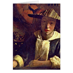 Fille avec une cannelure par Johannes Vermeer