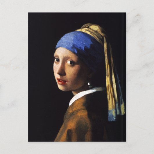 Fille avec une carte postale à oreille perle (Devant)