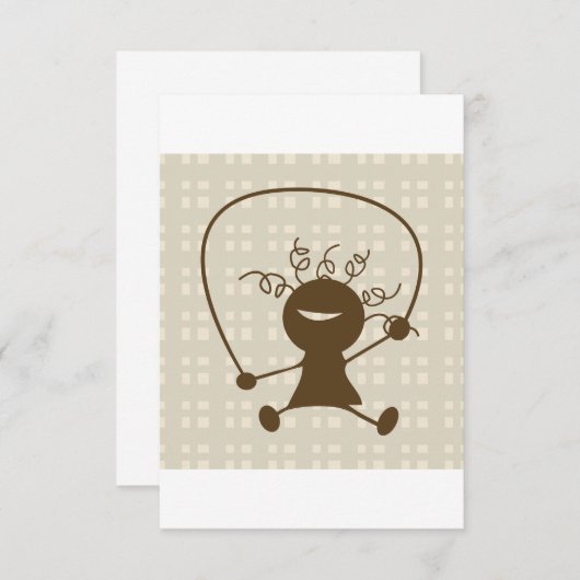 Fille Avec Une Corde De Sauts Invitations (Devant / Derrière)