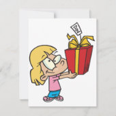 Fille Avec Une Fête des pères Invitations Cadeaux (Devant)
