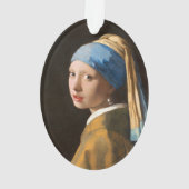 Fille avec une perle d'oreille Portrait Peinture (dos)