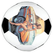 Fille avec voiture de sport (Tourné)