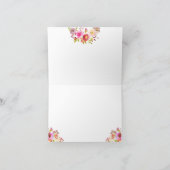 Fille Baby shower aquarelle Floral merci note (Intérieur)