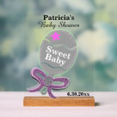 Fille Baby shower Argent Rose Rattle (Neutre)