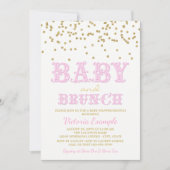 Fille Baby shower Brunch Bébé Douche Invitations (Devant)