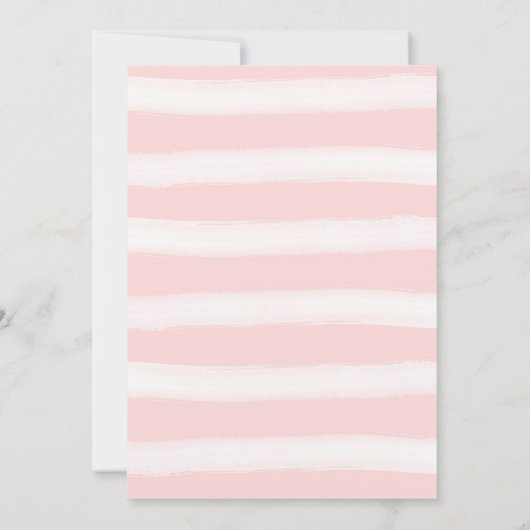 fille baby shower invitation forêt lapin lapin lap (Dos)