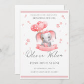 Fille Baby shower Invitation Modèle Télécharger (Devant / Derrière)