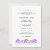 Fille baby shower merci notes avec poème (Devant)