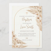 Fille Baptême invitations Christening invitations  (Devant / Derrière)