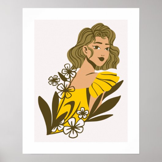 Fille Beau Art Affiche (Devant)