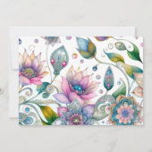 Fille Bébé Douche Invitations Bunny de printemps (Dos)