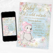 Fille Bébé Il fait froid dehors Invitation à la Ba