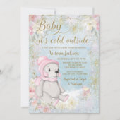 Fille Bébé Il fait froid dehors Invitation à la Ba (Devant)