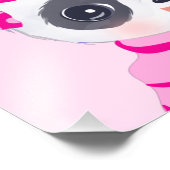 Fille Bébé Panda Pink Photo Imprimer (Coin)