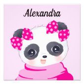Fille Bébé Panda Pink Photo Imprimer (Devant)