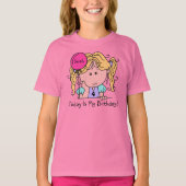 Fille Blond Personnalisée Avec T-shirt Anniversair (Devant)