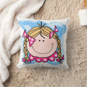 Fille blonde avec Coussin de tresses (Couverture)
