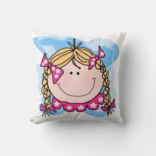 Fille blonde avec Coussin de tresses (Recto)