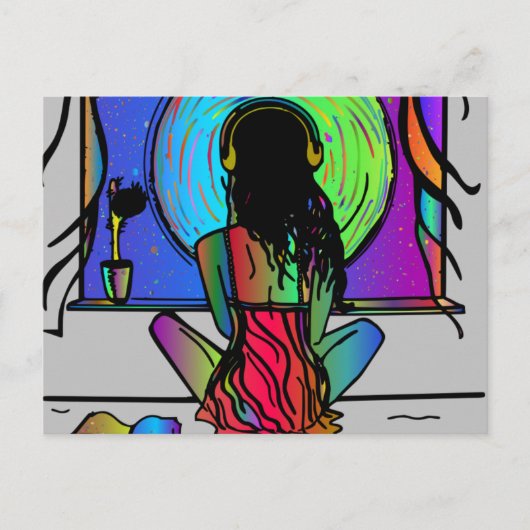 FILLE BOHO Cartes postales (Devant)