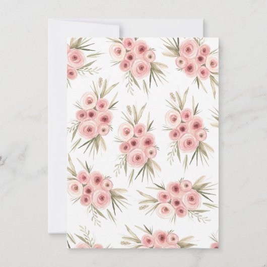 Fille Boho Fox Baby Shower Invitations (Dos)