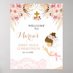 Fille Boho Pampass Première Affiche de bienvenue d