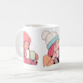 Fille Boire Avec Une Mug (Devant gauche)