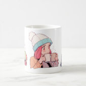 Fille Boire Avec Une Mug (Centre)