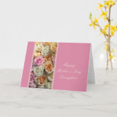 Fille Bonne carte rose de la fête des mères (Fleur jaune)